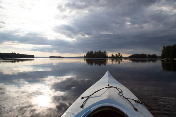 istock Kayaking in Blue Maine Lake 1253555381