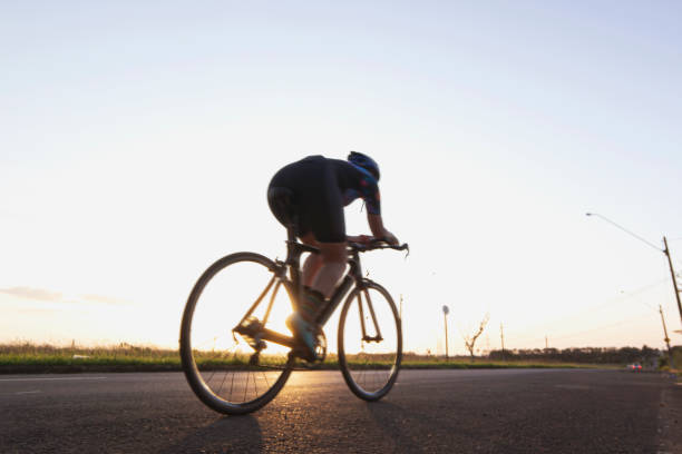 istock Woman riding a bicycle 1253564612