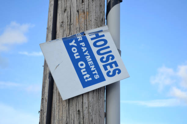istock Houses Available for Purchase Signage - Blue and White 1253567284