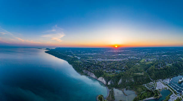 istock Aerial Bluffers Park - Cliff Park panoramic view,  Scarborough, Canada 1253567409