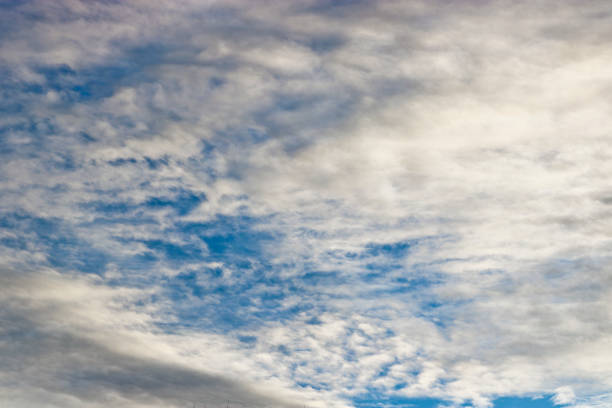 istock Evening sky with cirrus clouds. Natural background. The texture of the clouds. 1253583632