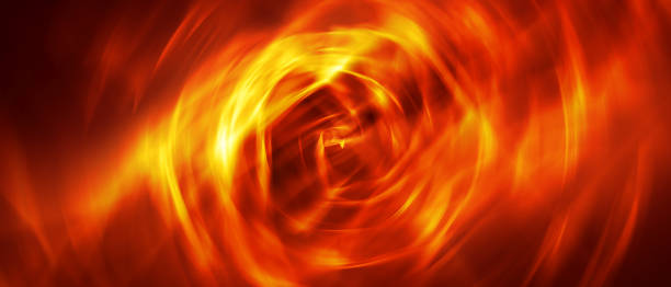istock Abstract Science technology sci-fi Energy tunnel with flame effect, modern abstract background. Fantasy light banner. Digital fractal art. 3d rendering. 1253585876