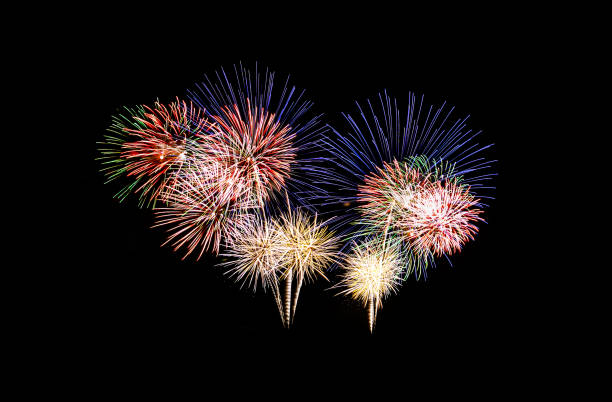 istock Fireworks light up the sky,New Year celebration. 1253588690