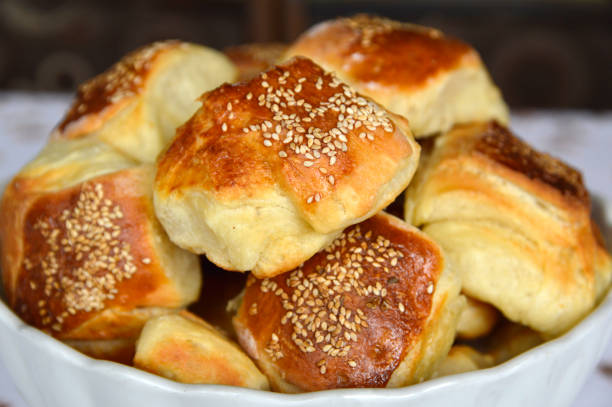 istock baked pastry with sesame seeds close up 1253592057