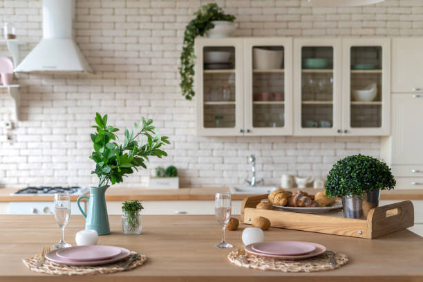 istock White kitchen in apartment with modern interior 1253592233