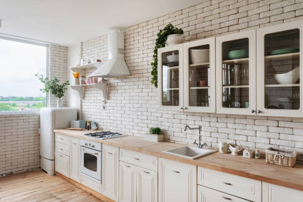 istock White kitchen in apartment with modern interior 1253592238