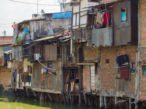 The slums of Jakarta are the capital of Indonesia The slums of Jakarta are the capital of Indonesia jakarta slums stock pictures, royalty-free photos & images