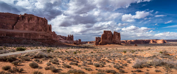 istock Sandstone Towers Panorama 1253598246