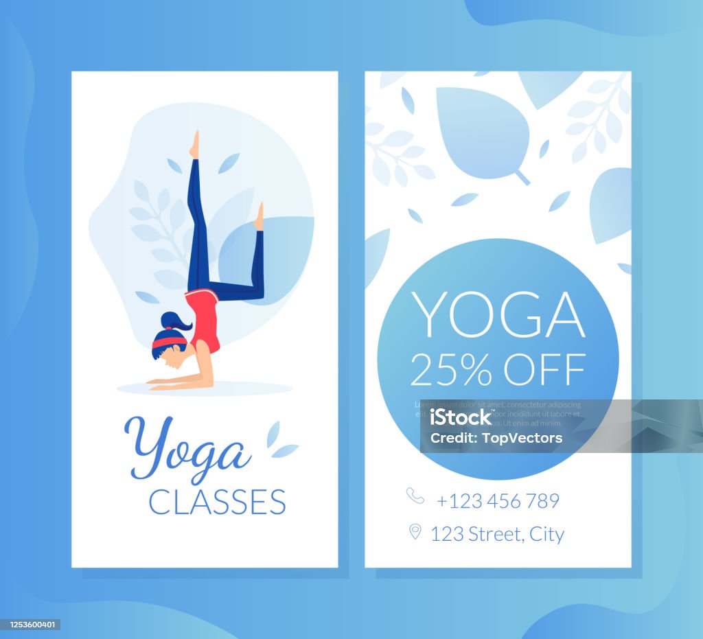 Yoga Lesson Business Card Gift Voucher Special Offer Discount