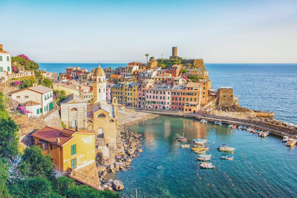 istock Village on the coast in Italy 1253601179