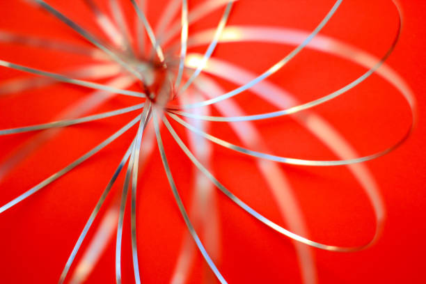 istock Disfocused blurred red and silver texture paper background. 1253603352