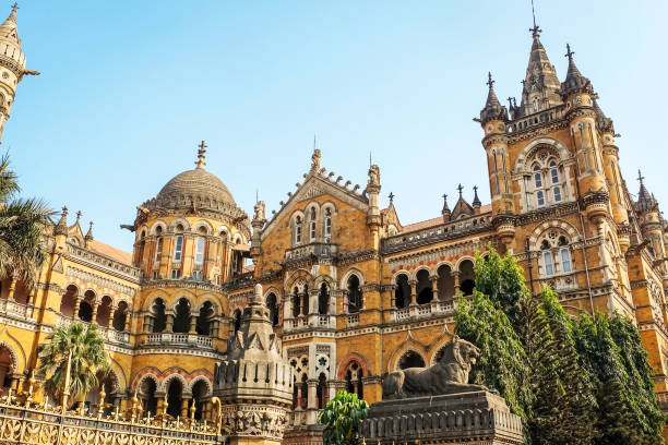 istock Chhatrapati Shivaji Maharaj Terminus Railway Station is a historic terninal train station also know by its former name Victoria Terminus and UNESCO World heritage Site in Mumbai, Maharashtra, India. 1253614741