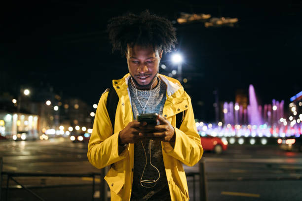 istock Young man enjoying a night walk 1253617552