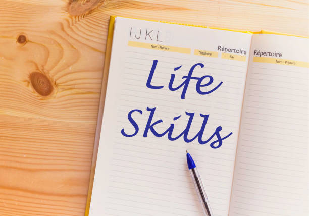 istock Life skills text on open notebook on wooden table 1253620025