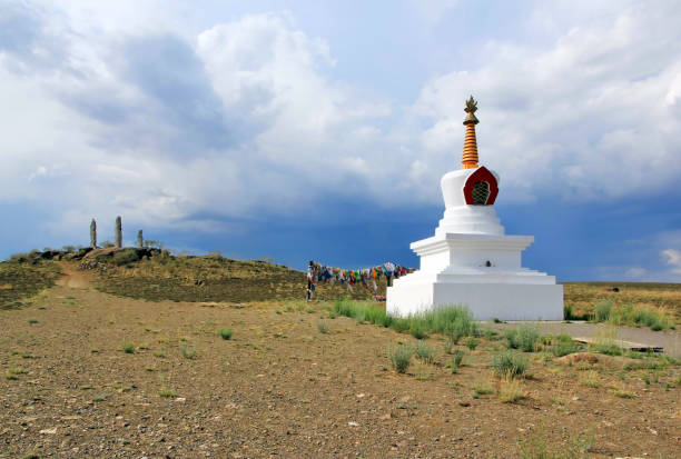 istock Stupa (Suburgan) - a Buddhist architectural and sculptural religious building 1253628075