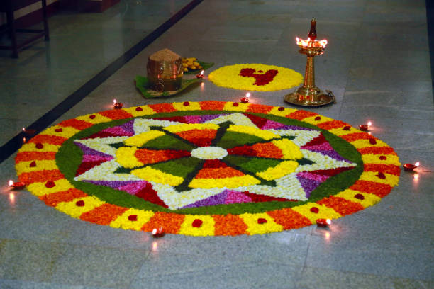 istock flower carpet for onam 1253628425