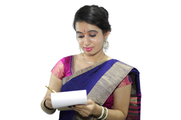 istock Indian Woman Writing 1253632531