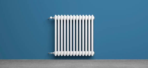 classic radiator in front of background classic radiator in front of background - 3D Illustration radiator heater stock pictures, royalty-free photos & images