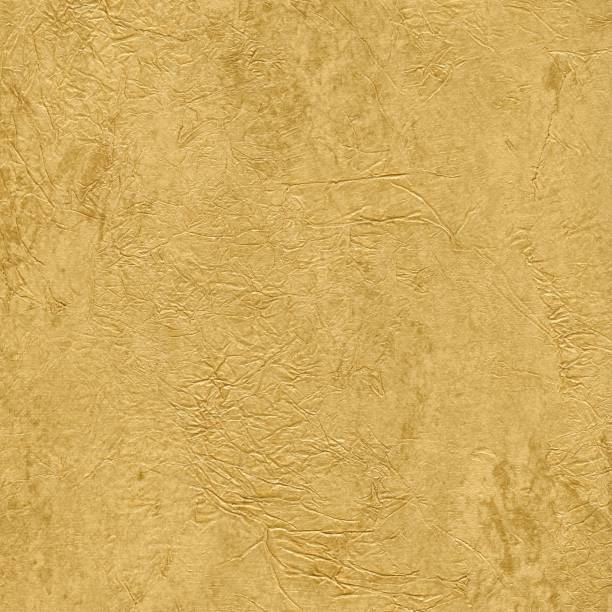 istock Yellow Gold Crinkled Old Weathered Paper texture 1253641381