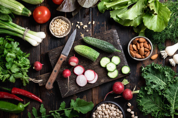 istock Healthy vegan food concept 1253642874