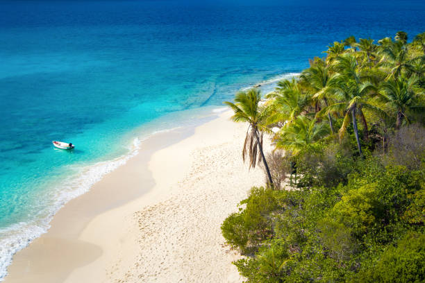 istock aeial view of Sandy Cay, British Virgin Islands 1253642970
