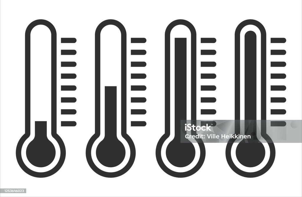 Cartoon Flat Style Heat Thermometer Icon Shape Hot Temperature Meter Logo  Symbol Fever Temp Healthcare Sign Vector Illustration Image Isolated On  White Background Climate Change Stock Illustration - Download Image Now -  iStock