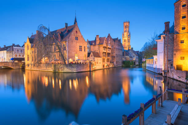 istock Bruges, Belgium Night Scene 1253648298