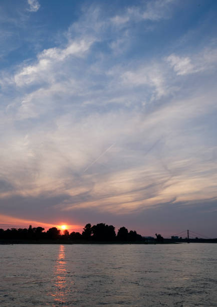 istock Sunset over the river Rhine 1253651153