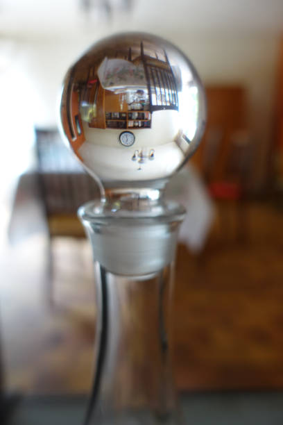 istock Crystal water carafe placed on the table 1253653274