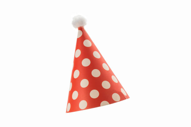 istock Colorful birthday cap isolated on white 1253653363