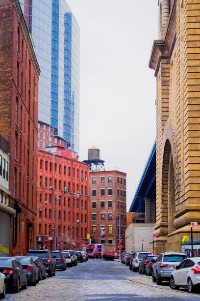 istock New York Street and water tower 1253663888