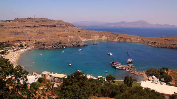 istock Lindos, Saint Paul Bay, Greece 1253667456