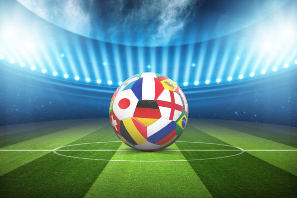istock Soccer stadium arena with natural green grass 1253668155