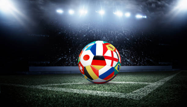 istock Soccer stadium arena with natural green grass 1253668259