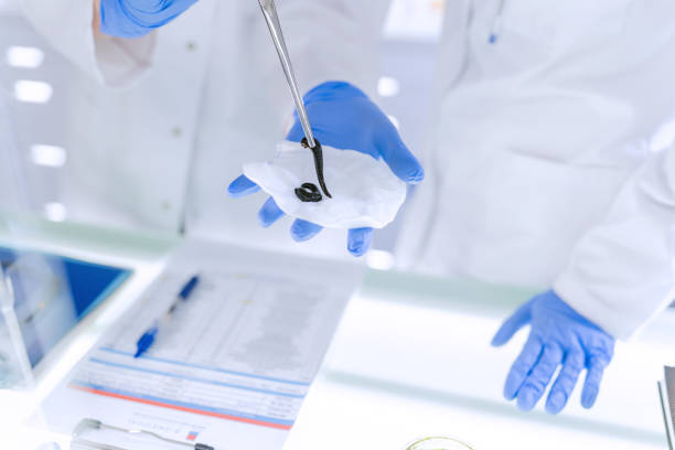 istock Preparing Medicine from leech. Modern Lab. Close up 1253668604