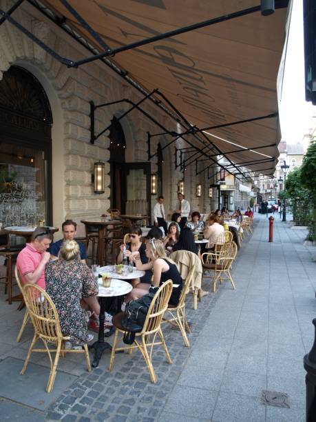 street café centrum budapesztu - european culture spirituality traditional culture famous place zdjęcia i obrazy z banku zdjęć