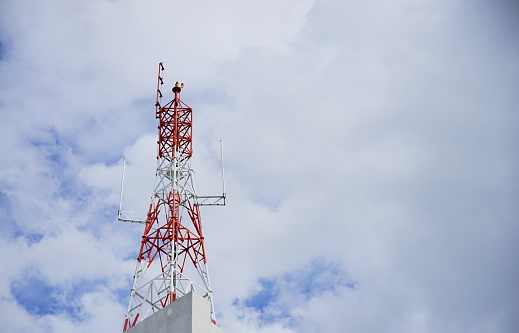 grounding tower for lightning protection on tower.