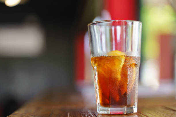 istock Iced cold brew coffee with slice of orange 1253674240