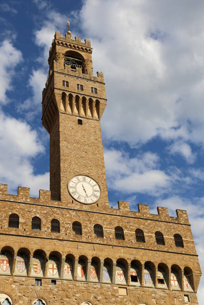 Old Tower in main square of Florence in Italy