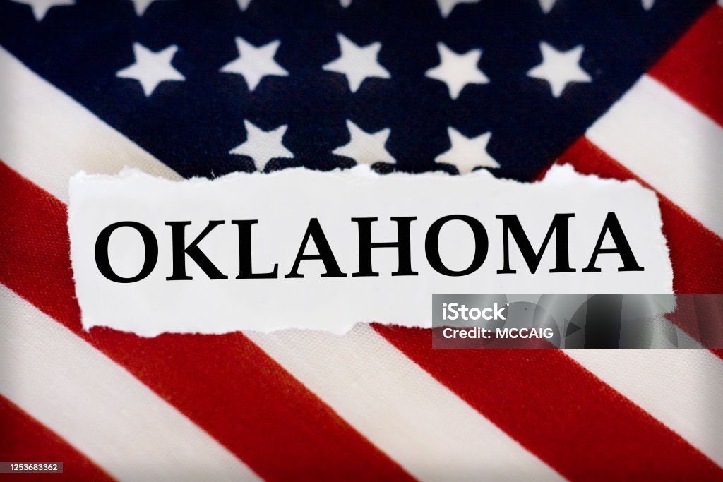 Oklahoma Oklahoma US Flag American Flag Stock Photo