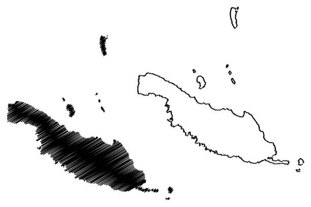 istock Makira-Ulawa Province (Provinces of Solomon Islands, Solomon Islands, island) map vector illustration, scribble sketch Makira Ulawa (San Cristobal) map 1253691874