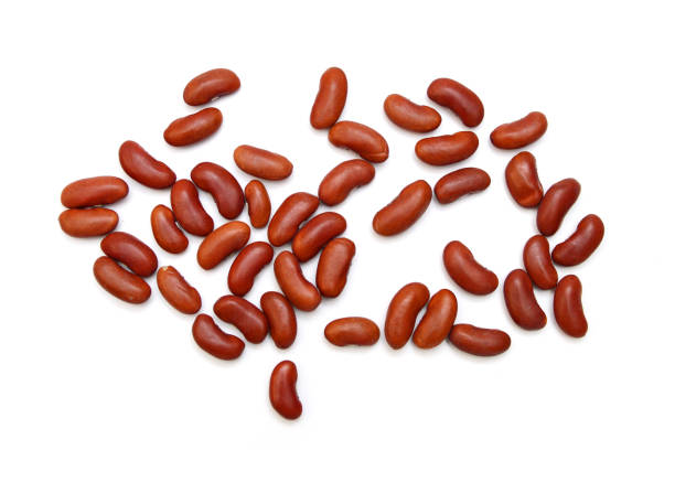 istock Small pile of Kidney Beans on White Background 1253694159