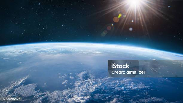 Planet Earth In Outer Space Solar System Elements Of This Image Furnished By Nasa Stock Photo - Download Image Now