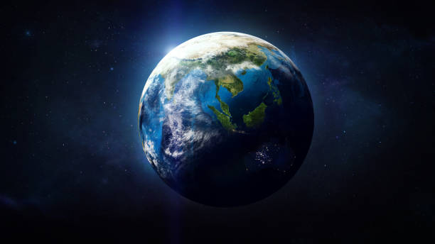 planeta tierra globo en el espacio. elementos de esta imagen proporcionada por la nasa - tierra fotos fotografías e imágenes de stock
