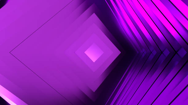 istock Abstract ultraviolet cubic surface in motion. 3d illustration 1253700432