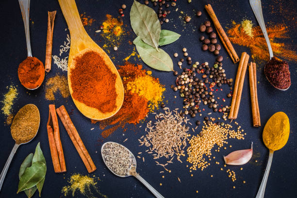 istock Spices and herbs on the table 1253701486