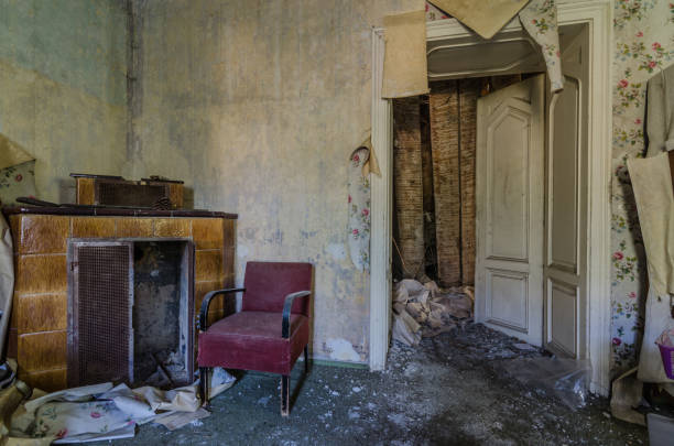 istock kamin with red armchair in a hotel 1253705024