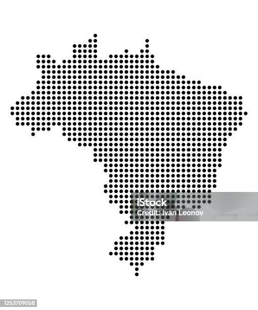 Vetores de Mapa Do Brasil A Partir De Pontos e mais imagens de Brasil - Brasil, Mapa, Vector