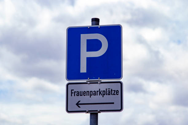 istock german parking sign, parking only for women 1253711571
