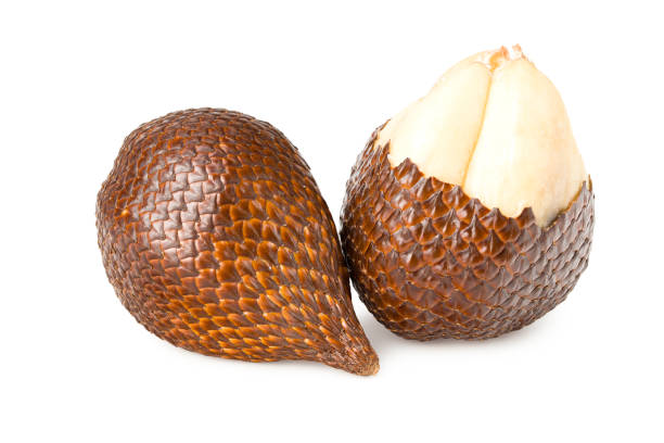 Salak or snake fruit isolated on white background.